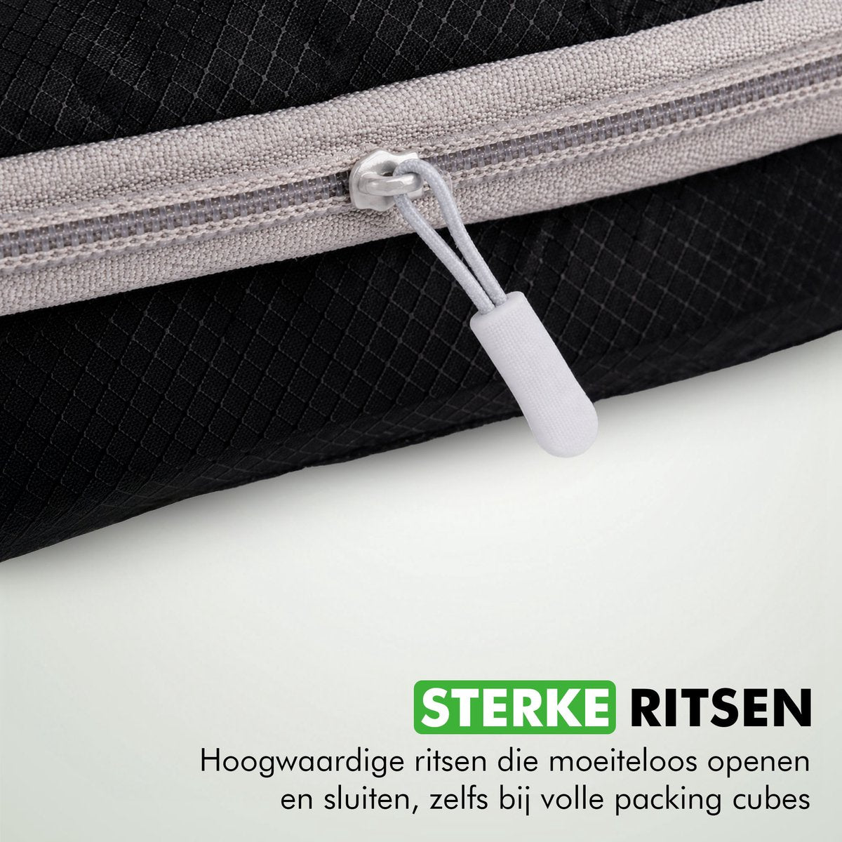 Ruimtebesparende bagage organizers zwart