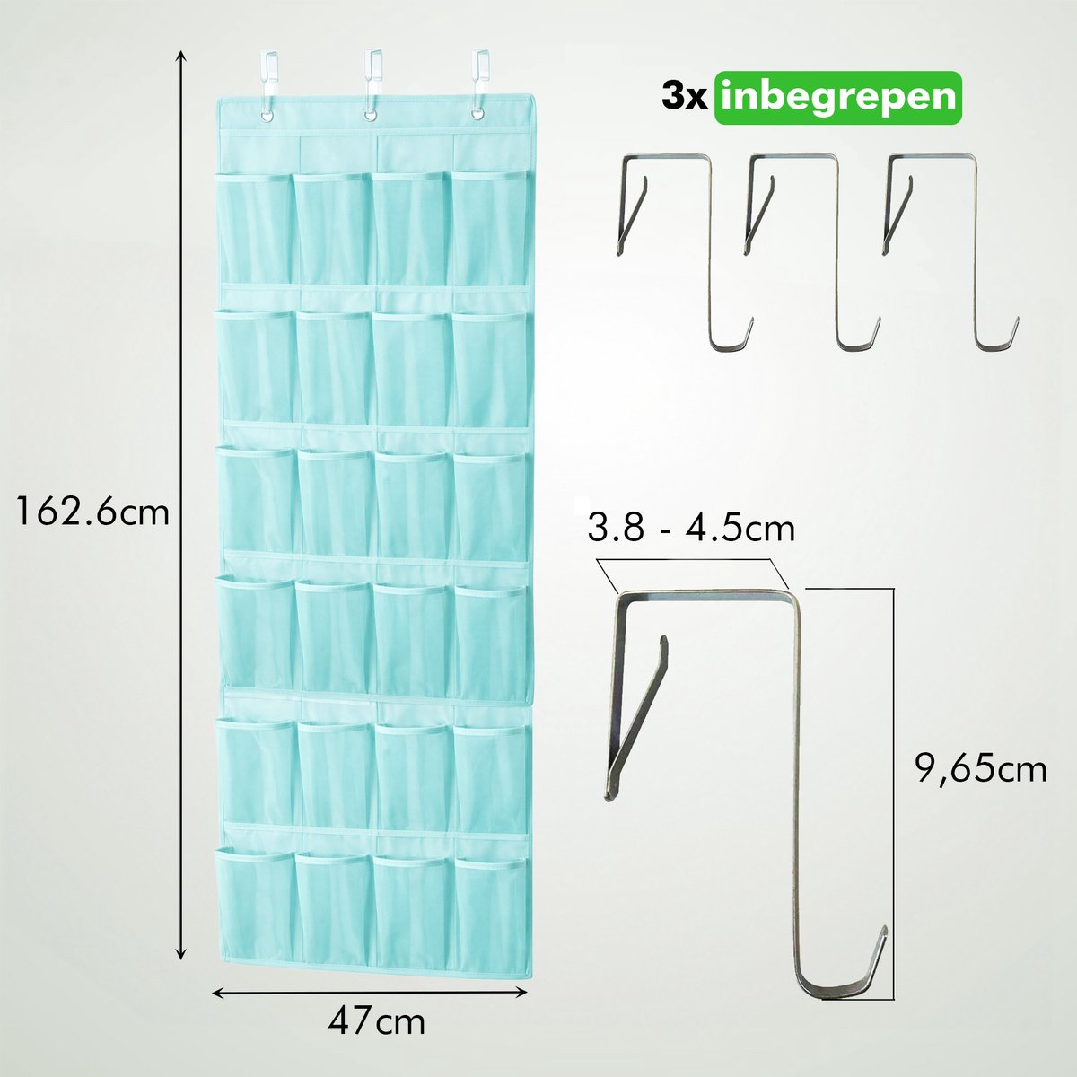 Ruimtebesparende deur organizer voor schoenen