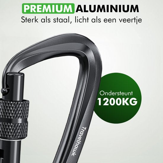 Schroefsluiting Travelhawk Karabijnhaak