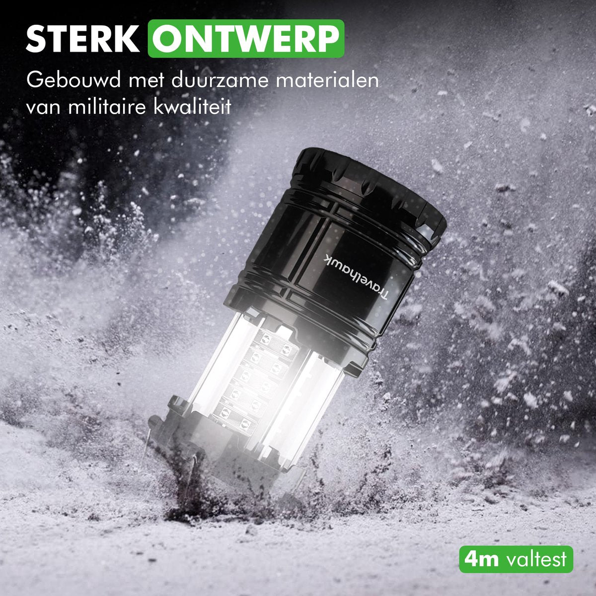 Set van 2 LED kampeerlampen voor tent, tuin en outdoor activiteiten