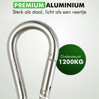 Sleutelhanger met Travelhawk karabijnhaak zilver