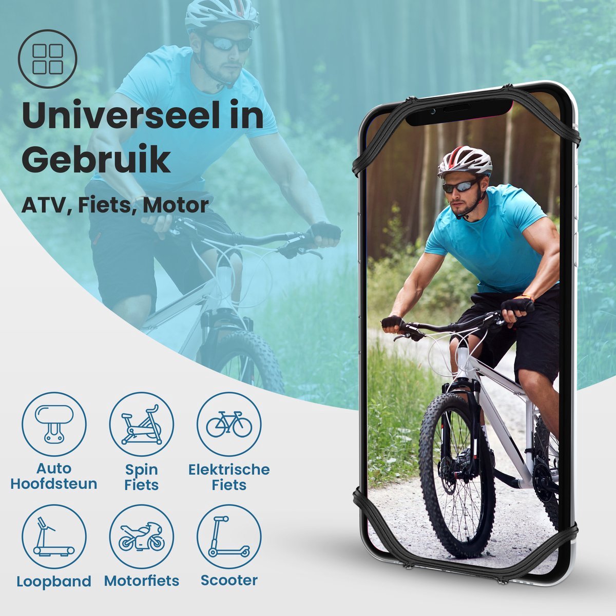 Travelhawk 360 graden draaibare telefoonhouder voor fiets en motor