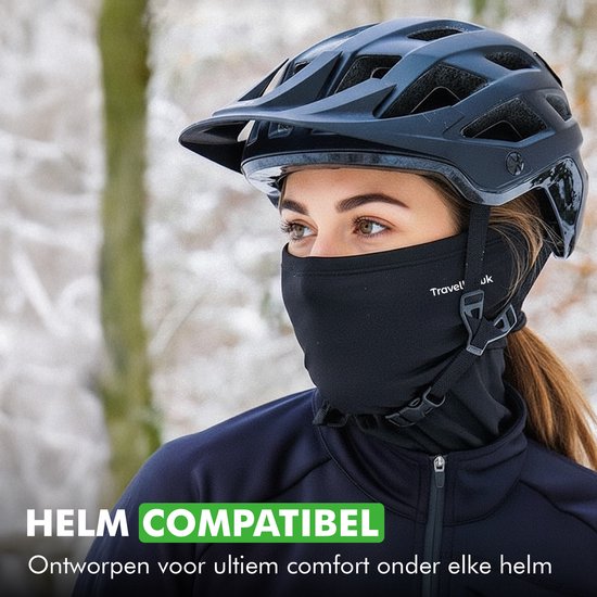 Travelhawk Balaclava Helmmuts Zwart Zijaanzicht