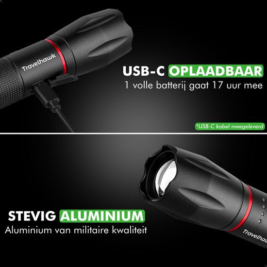 Travelhawk LED zaklamp waterbestendige outdoor verlichting