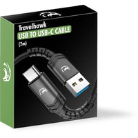Travelhawk USB-C kabel zwart compact en reisklaar