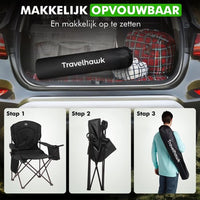 Travelhawk XL campingstoel comfortabel zitvlak detail