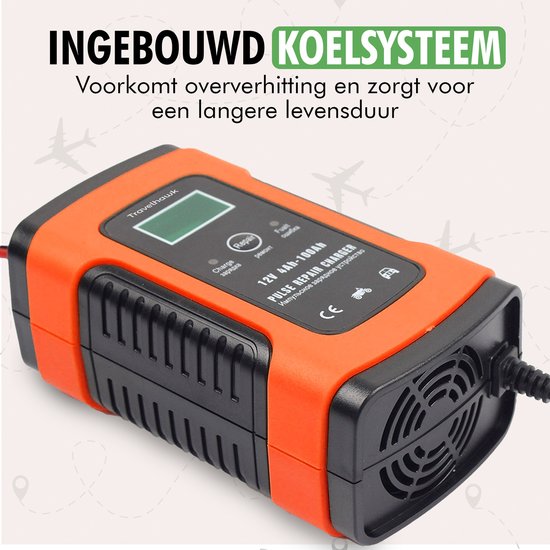 Travelhawk acculader 12V druppellader en onderhoudslader