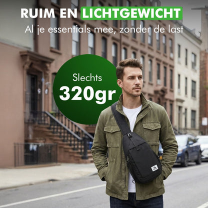 Travelhawk anti diefstal sling bag met verborgen achtervak