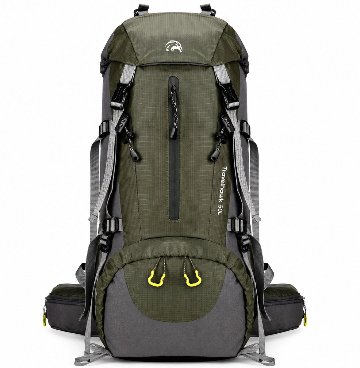 Travelhawk backpack 50 liter groen voor backpacken en reizen