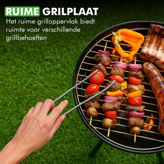 Travelhawk barbecue compact uitgeklapt voor grillen