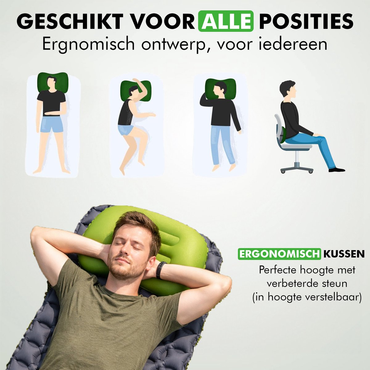 Travelhawk camping kussen voor outdoor avonturen