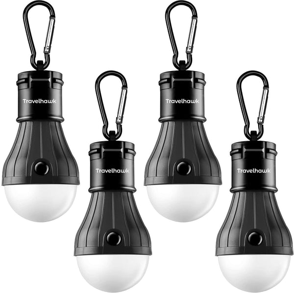 Travelhawk camping lamp set van 4 stuks zwart