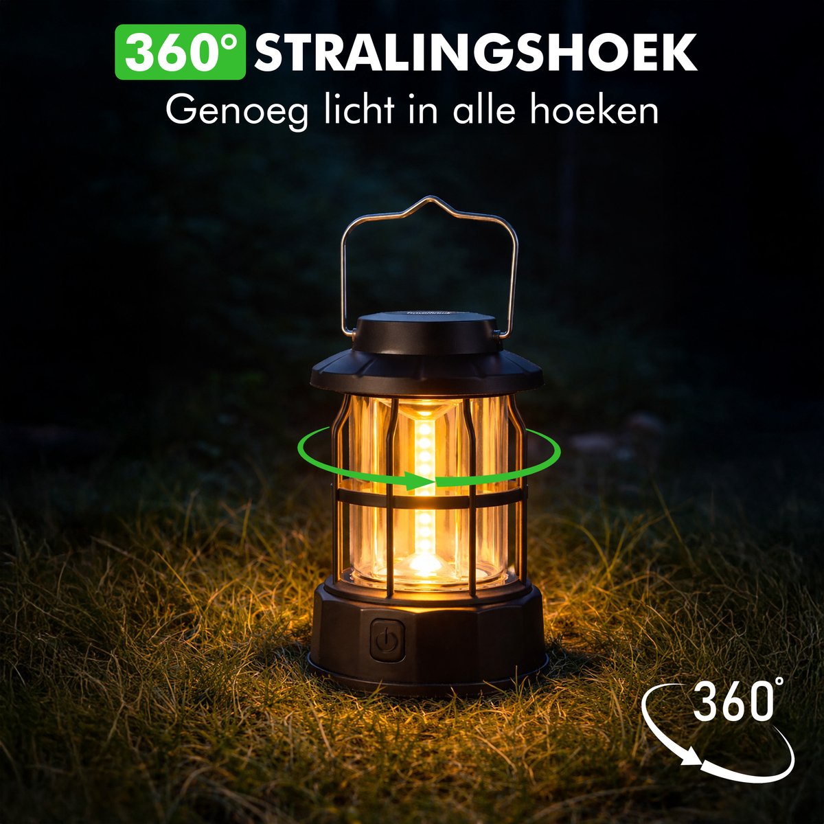 lamp voor tent Travelhawk Camping Lamp 2 Stuks Zwart