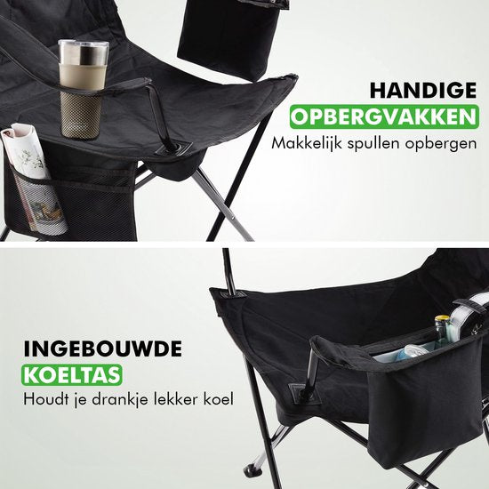 Travelhawk campingstoel XL met handige bekerhouder