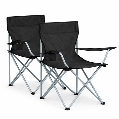Travelhawk campingstoel opvouwbaar 2-pack zwart