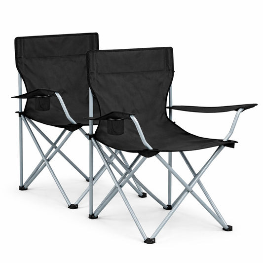 Travelhawk campingstoel opvouwbaar 2-pack zwart