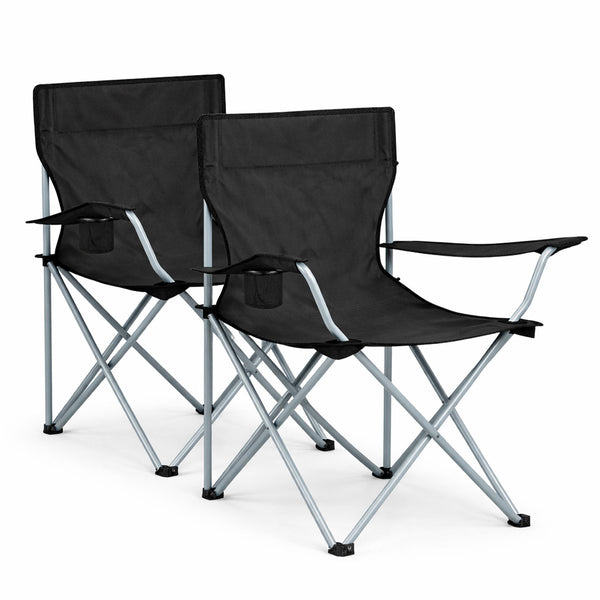 Travelhawk campingstoel opvouwbaar 2-pack zwart