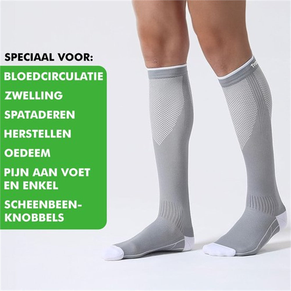 Travelhawk compressiekousen in zwart en grijs varianten