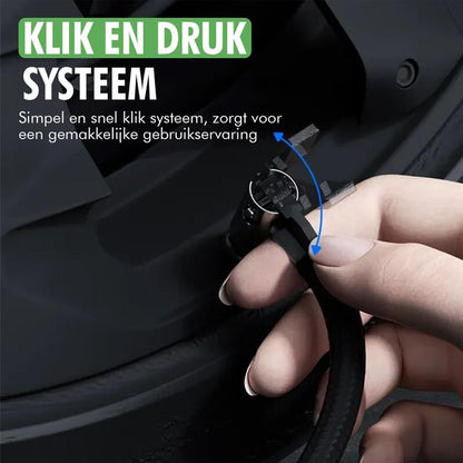 Travelhawk compressor bandenpomp elektrisch zwart draagbaar