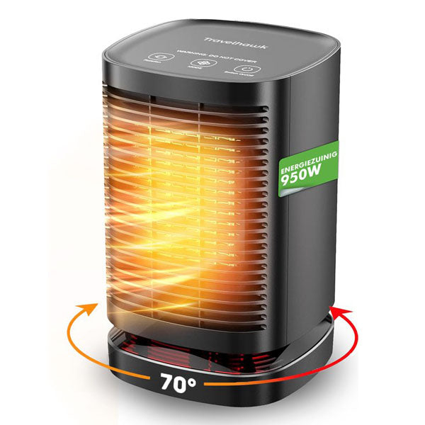 Travelhawk elektrische verwarming compacte mini kachel zwart