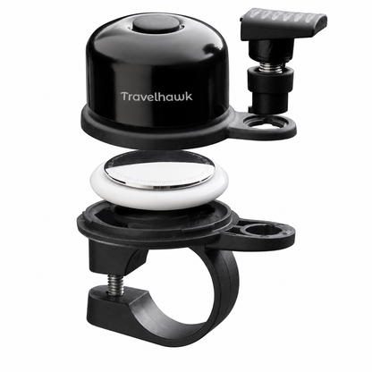 Travelhawk fietsbel met AirTag houder 