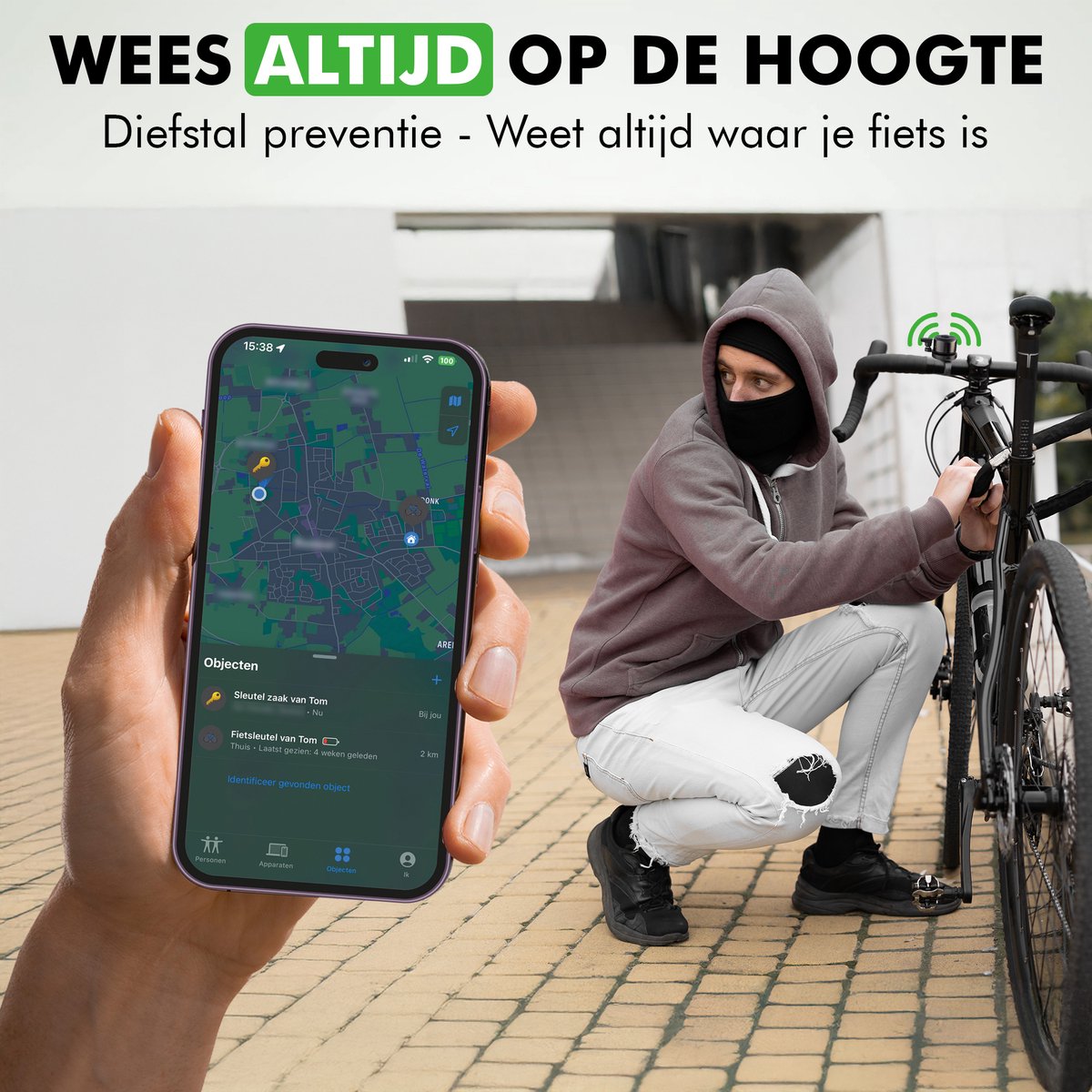 Travelhawk fietsbel zwart functioneel GPS-accessoire