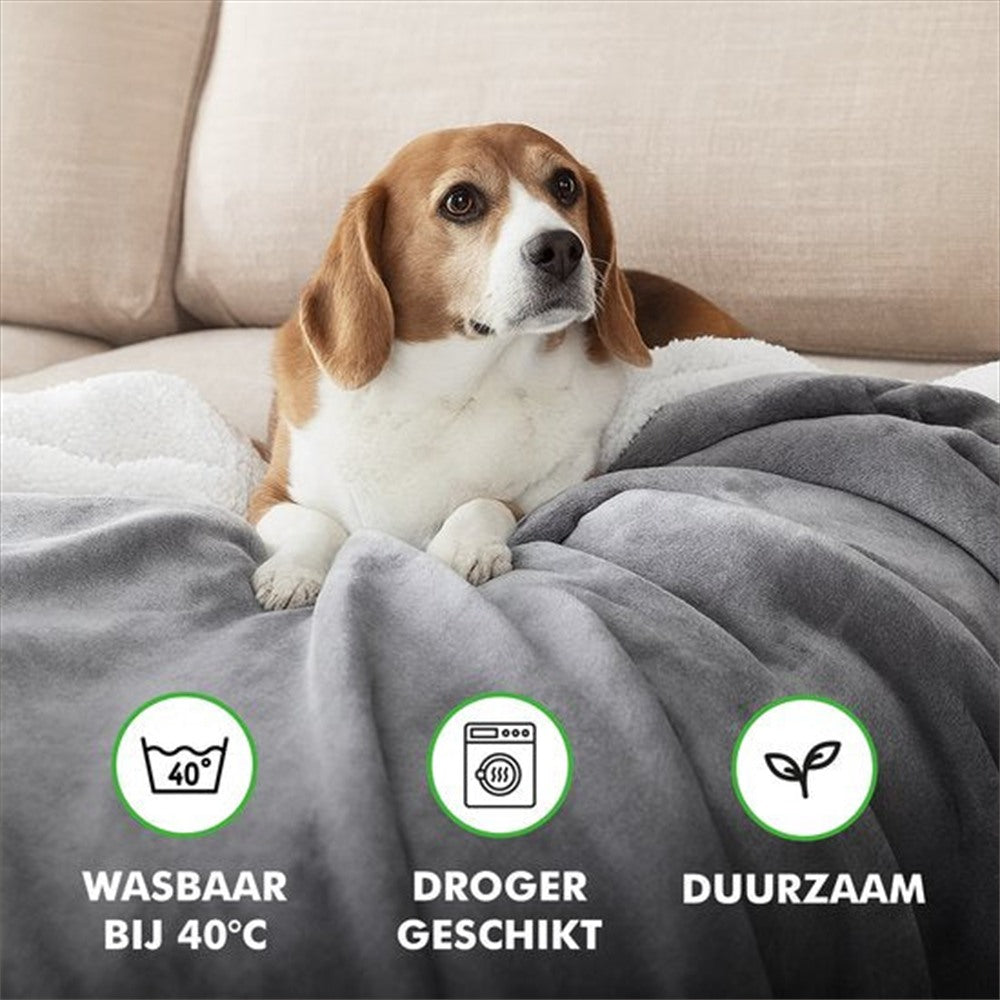 Travelhawk fleece deken grijs productfoto voor interieur