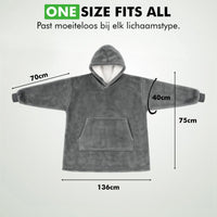 Travelhawk hoodie deken met capuchon en mouwen voor thuiscomfort