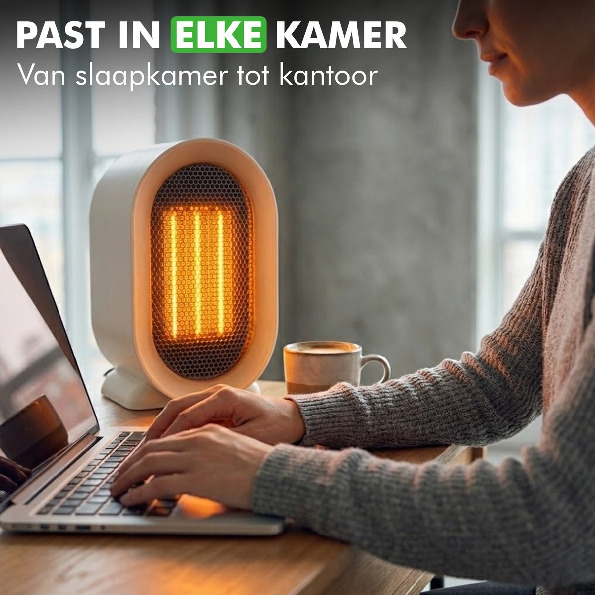 Travelhawk keramische kachel op bureau in kantooromgeving