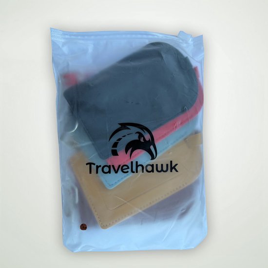 Travelhawk kofferlabels 6-stuks set bagagelabels