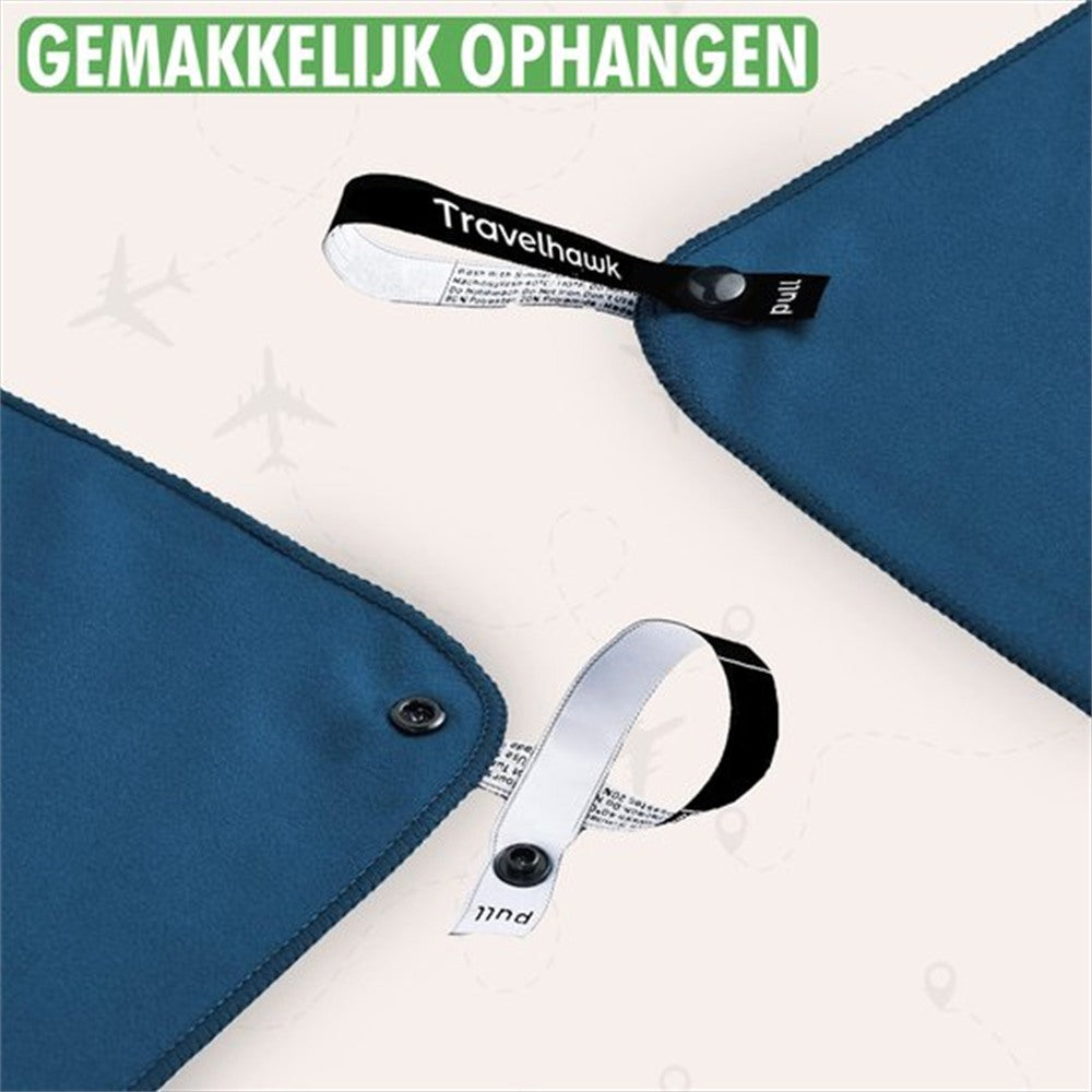 Travelhawk microvezel reishanddoek sneldrogend lichtgewicht