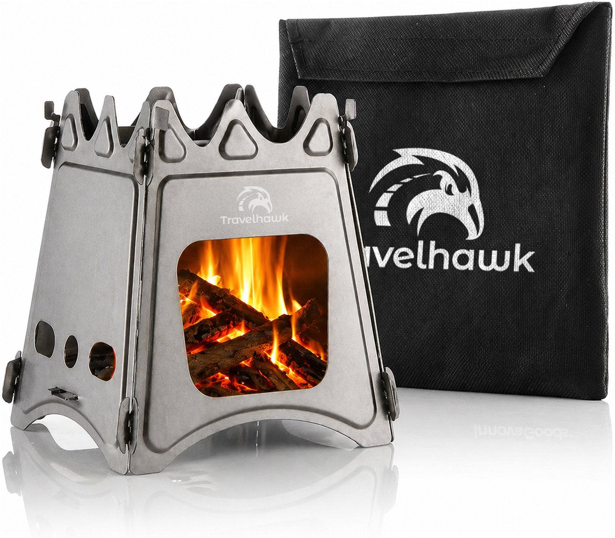 Travelhawk mini houtkachel voor camping