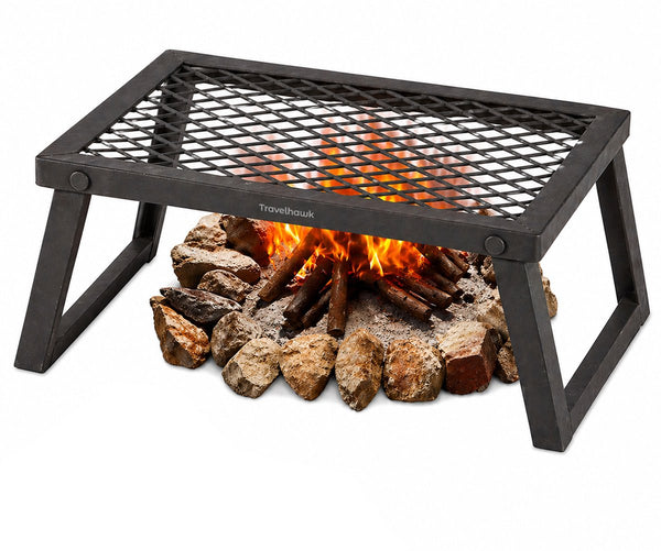 Travelhawk opvouwbare camping grill zwart