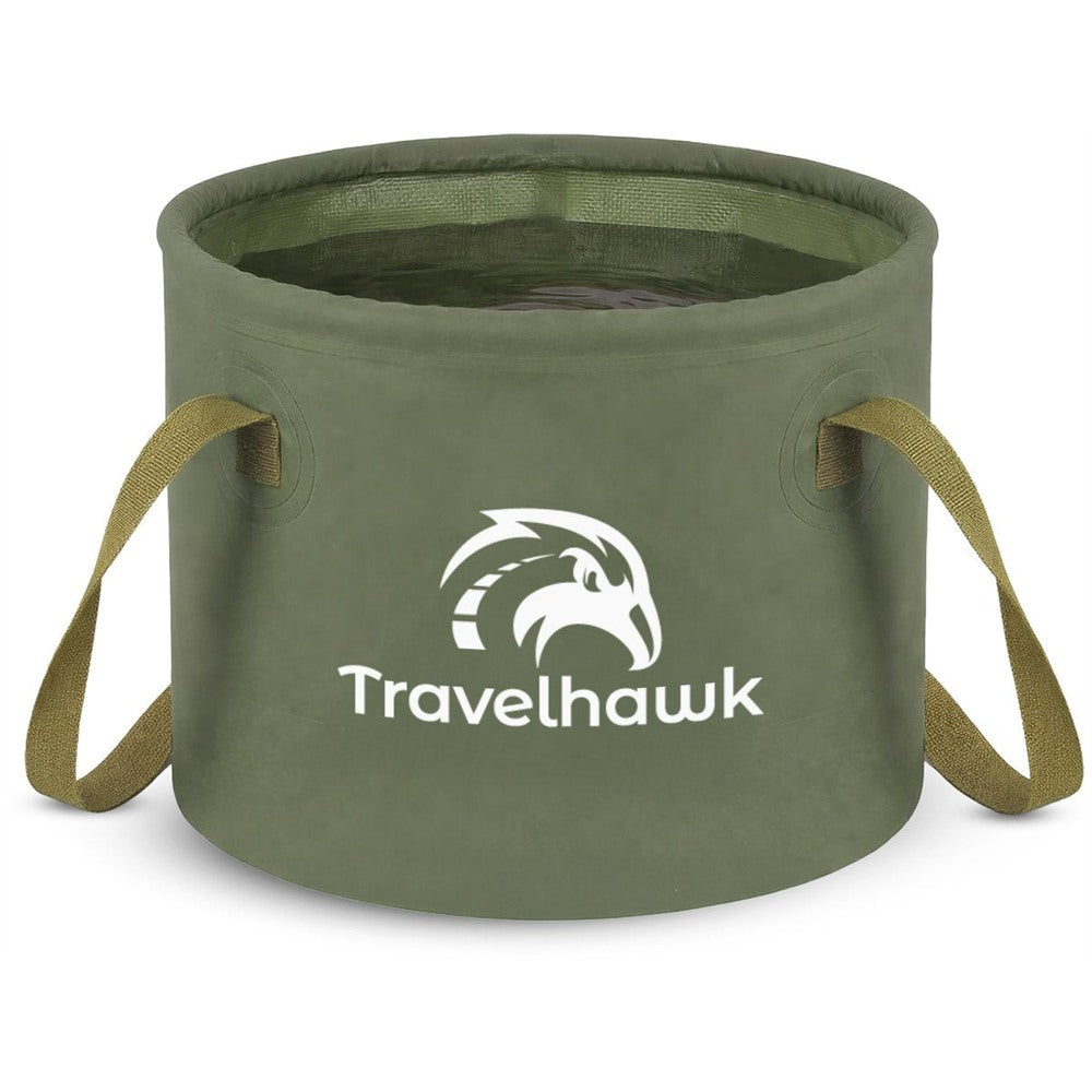 Travelhawk opvouwbare emmer 10 liter camping gebruik
