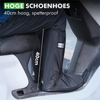 Travelhawk overschoenen zwart gedragen over schoenen