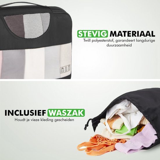 Travelhawk packing cubes set bagage organizers