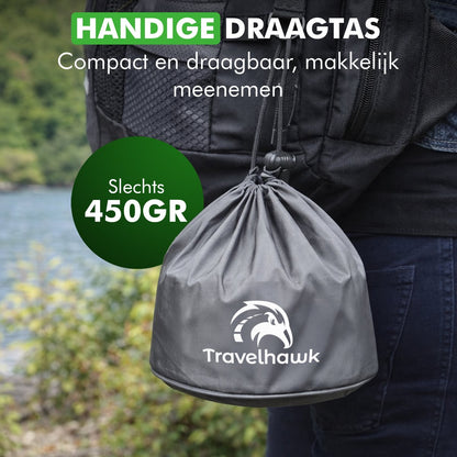 Travelhawk pannenset gestapeld compact formaat
