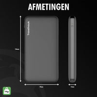 Travelhawk powerbank met 2 USB-C-poorten zwart draagbare oplader