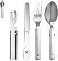 Travelhawk Travel Cutlery Set – Camping Cutlery To-Go Silver