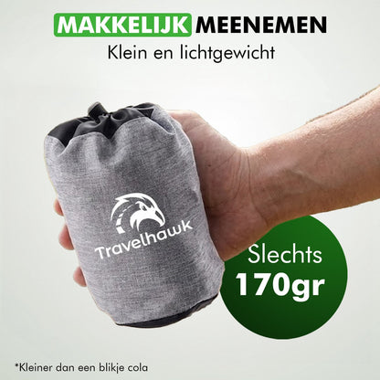 Travelhawk reiskussen compact opgeborgen