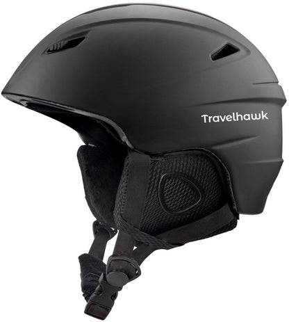 Travelhawk skihelm snowboard helm unisex zwart L/XL vrijstaand productbeeld