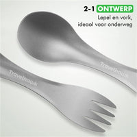 Travelhawk spork compact en makkelijk mee te nemen