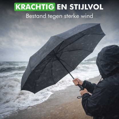 Travelhawk stormparaplu zwart
