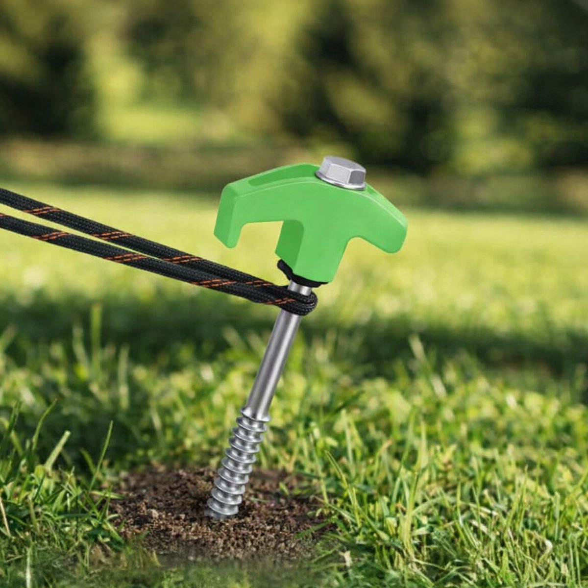 Travelhawk tentharing plaatsen met boormachine en meegeleverde 13 mm bit