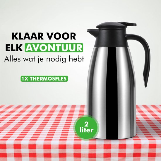 Travelhawk thermoskan zwart robuuste isolerende fles