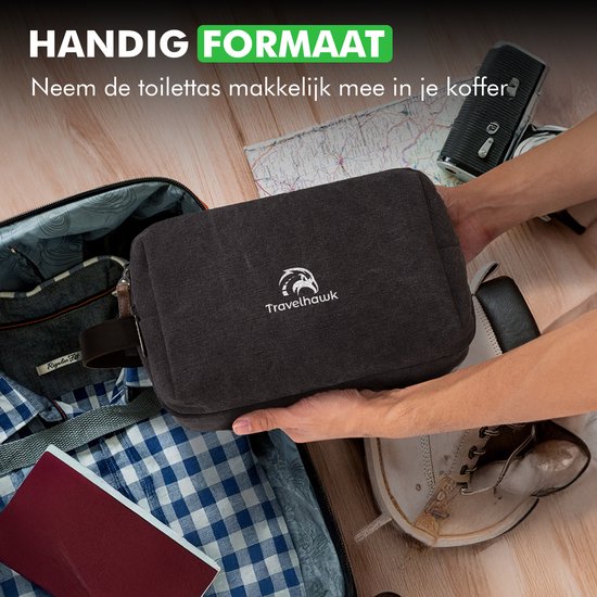 Travelhawk toilettas waterdicht hangend reismodel