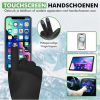 Travelhawk touchscreen handschoenen zwart voor winter en outdoor