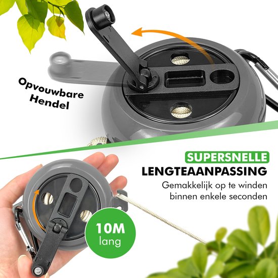 Travelhawk uitschuifbare waslijn met stevige haakdetail