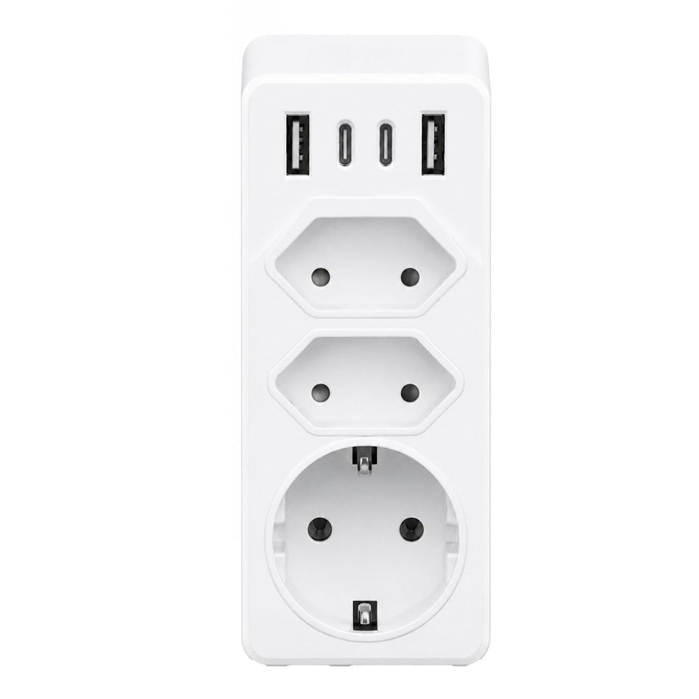Travelhawk verdeelstekker met USB-C en USB-A