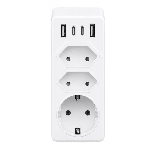Travelhawk verdeelstekker met USB-C en USB-A